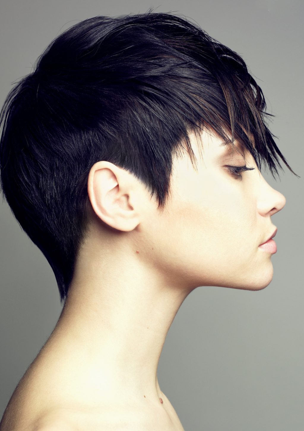 Portrait of beautiful sensual woman with elegant hairstyle